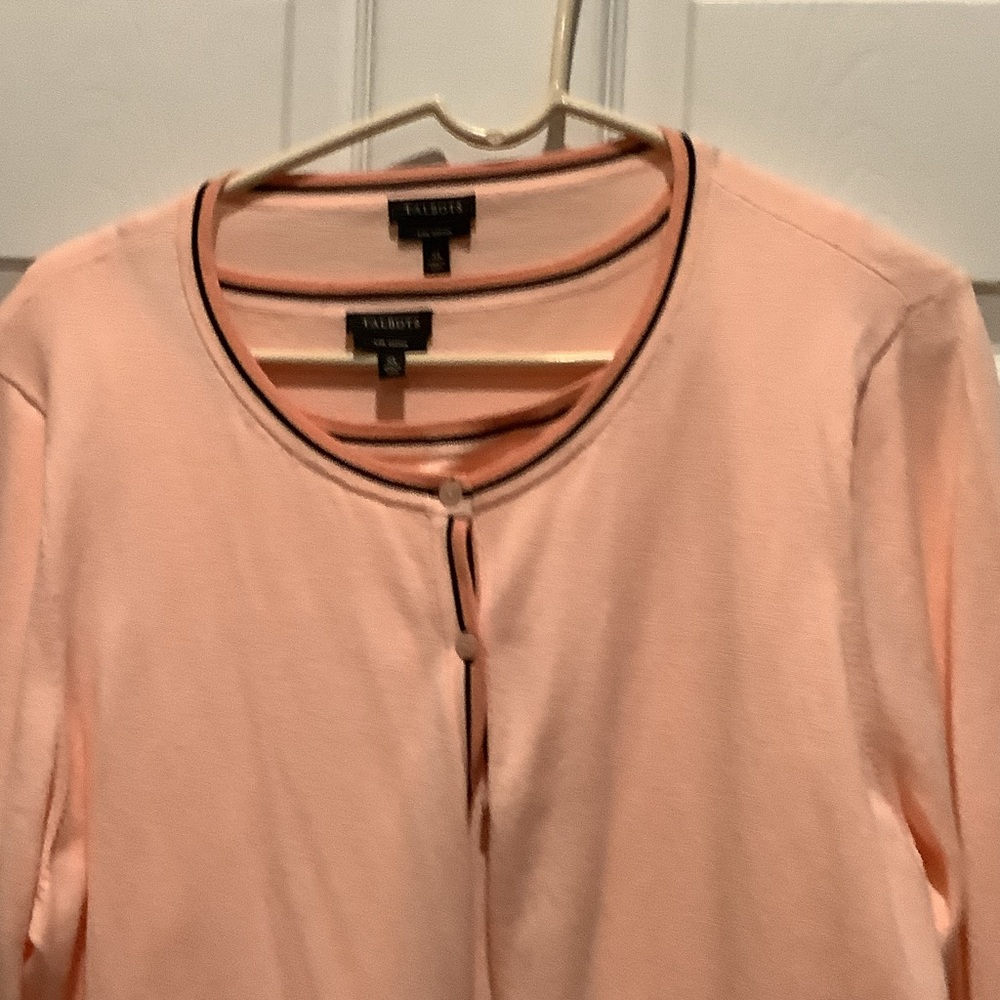 Talbots soft coral‎ Crew Neck Sweater, set, Pima cotton - Picture 3 of 12